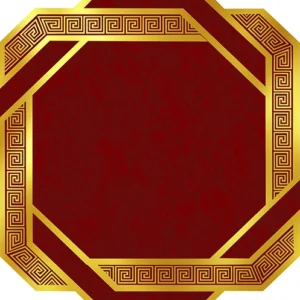 Seamless geometric carpet mockup with repetitive Arabic-inspired mosaic pattern for rug printing and flooring design