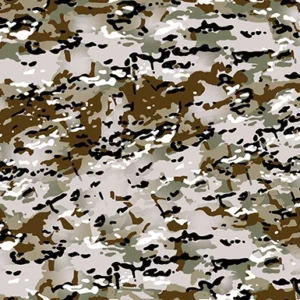 Seamless pattern of abstract organic camouflage and marbled shapes in brown, olive green, and grey tones, perfect for outdoor apparel, rustic décor, and nature-inspired branding.